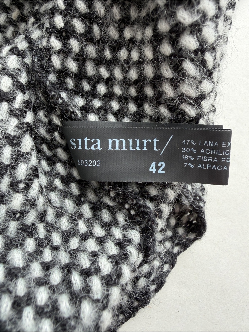 Sita Murt Wool Alpaca Blend Asymmetric Cowl Neck Sweater Size 42 (M) - Picture 5 of 9